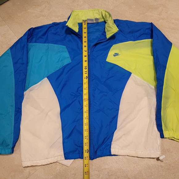 VTG Nike Y2K Mens Size L Large Silver Tag Colorblock Retro Windbreaker Jacket - Picture 5 of 12